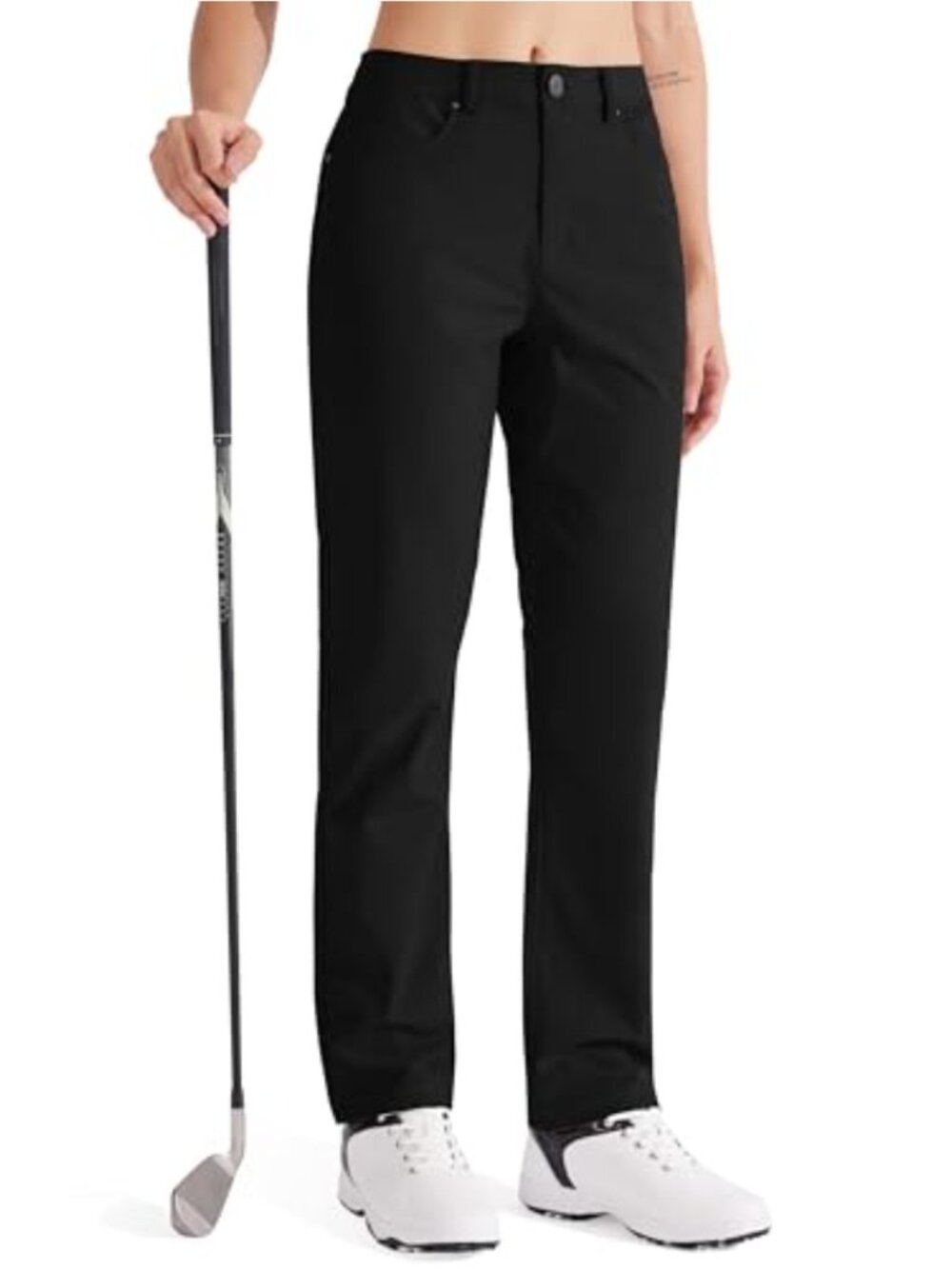 Women's Stretch Straight Leg Dress Pants Business Casual Golf Travel Lightweight